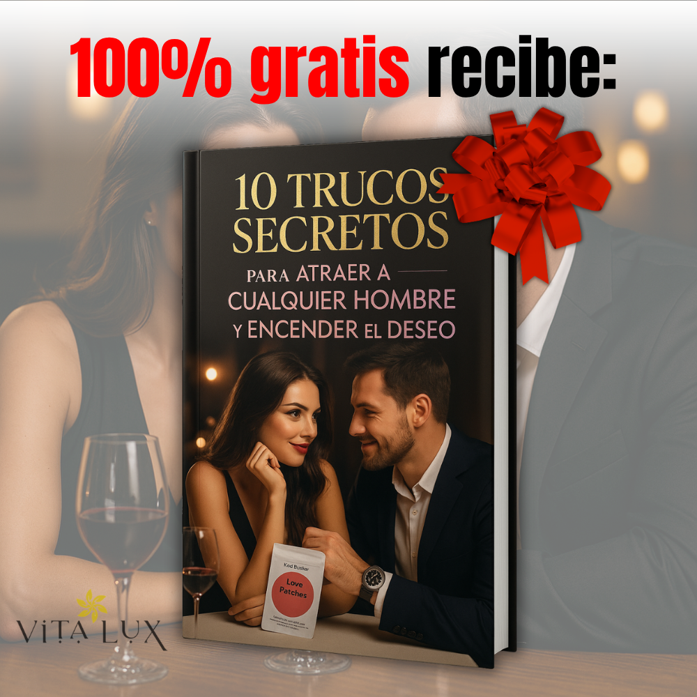 90 Parches del Amor™ – Aumenta tu Deseo, Energía y Conexión Íntima + 🎁 Guía “10 Trucos Secretos para Atraer a Cualquier Hombre y Encender el Deseo” + Envío Gratis