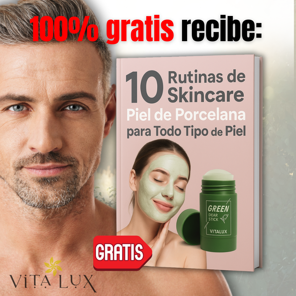 Pack 3x1 Green Mask Stick™ – Mascarilla Detox Anti-Impurezas | Limpia Poros, Reduce Acné y Controla Grasa + 🎁 Guía “10 Rutinas de Skincare Piel de Porcelana” + Envío Gratis