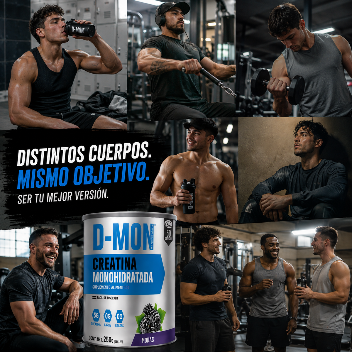 Creatina D-MON | Más Fuerza y Rendimiento para tus Entrenamientos + 🎁 “5 Rutinas Modo Bestia para ABS y Brazos”+ Envío Gratis