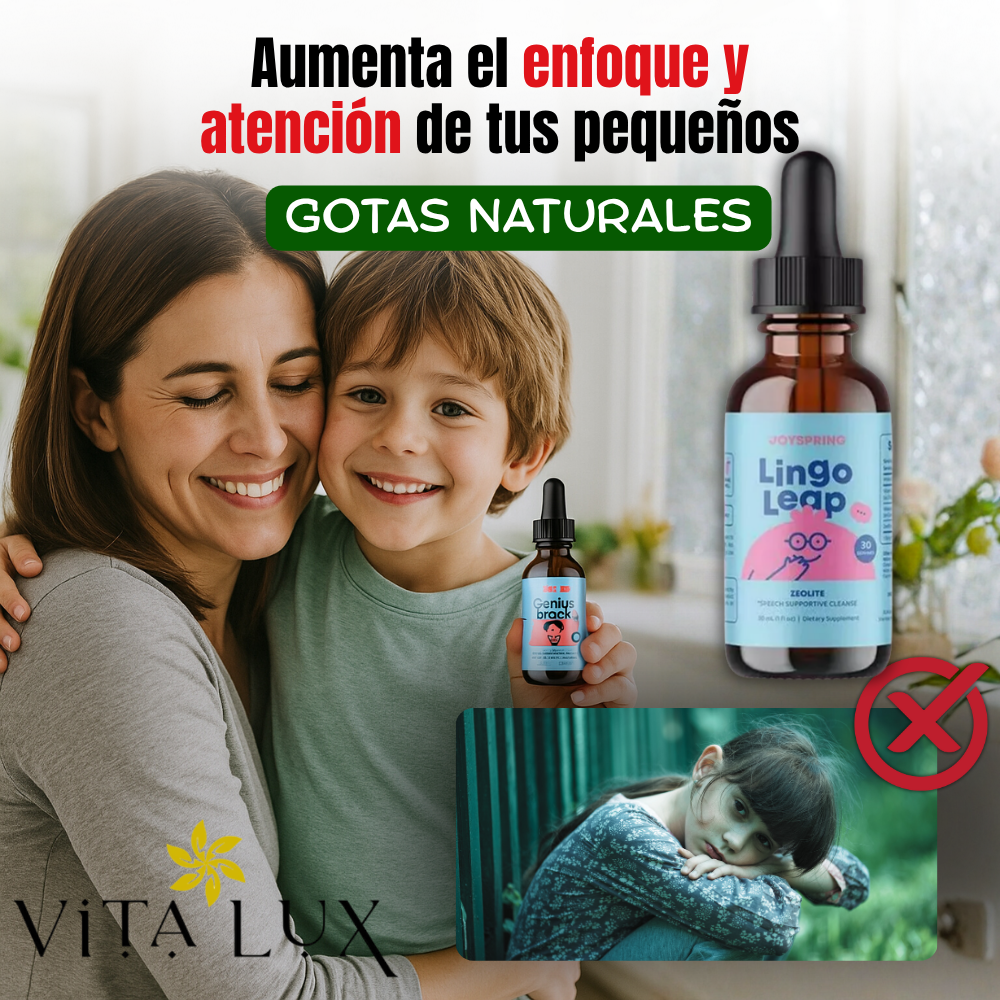 2X1 Gotas para Inteligencia y Concentración al Máximo + 🎁 Guía “25 Ejercicios para Mejorar la Concentración y Calma Mental de tu Hijo” GRATIS + Envío Gratis