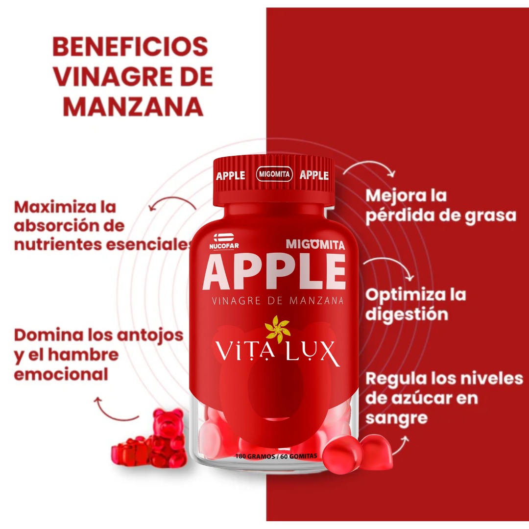🥇 60 GOMITAS DE VINAGRE DE MANZANA 🍎 QUEMA GRASA, CONTROLA ANTOJOS Y MOLDEA TU FIGURA SIN DIETAS