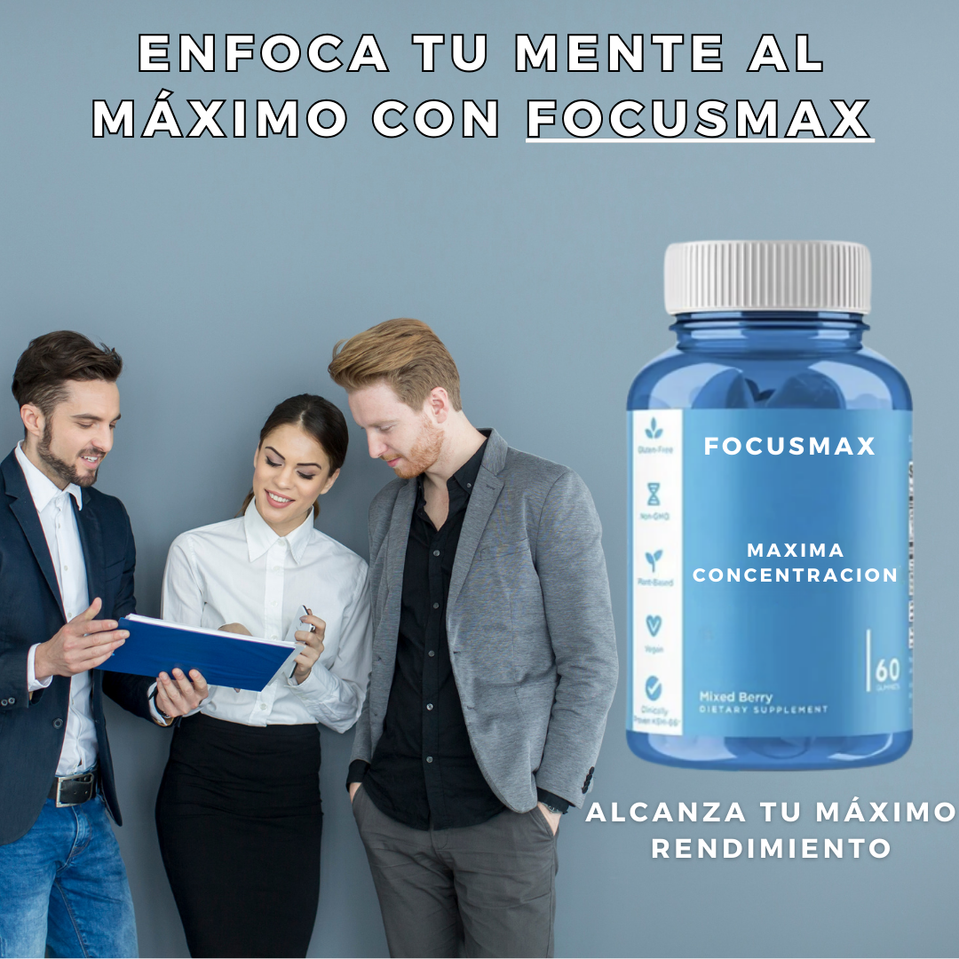 60 GOMITAS FOCUSMAX Enfoca tu mente y alcanza tu máximo rendimiento ...