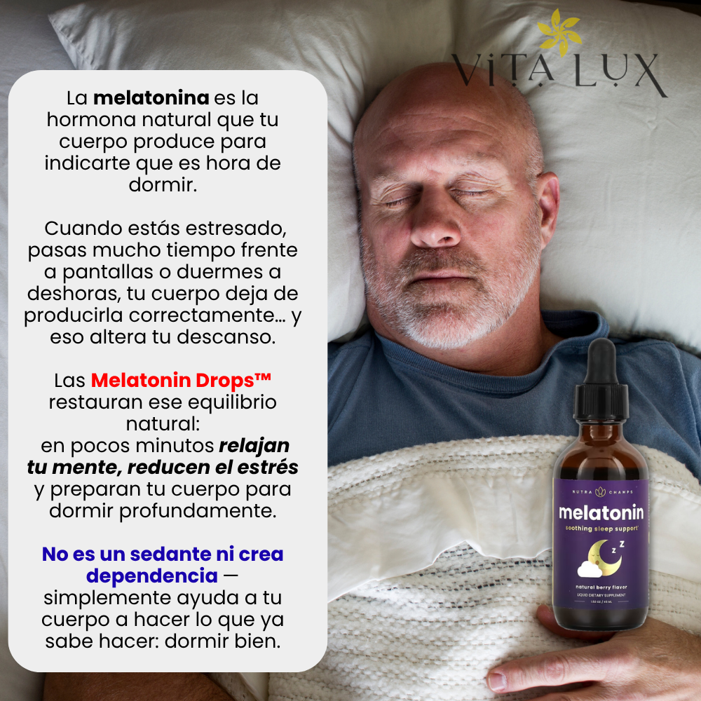 2 X 1 – Gotas Naturales para Dormir Profundamente y Aliviar Dolores + 🎁 Lista “15 Superalimentos que te Ayudan a Eliminar el Estrés y el Insomnio” + Envío Gratis