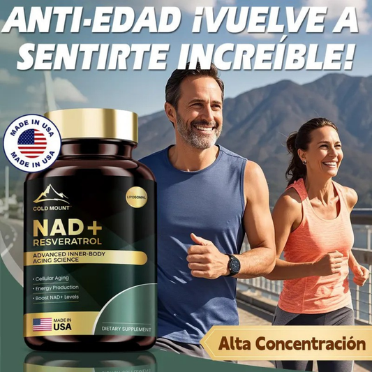 NAD + RESVERATROL PREMIUM 60 Capsulas 👩🏻‍🦱 Renueva tu Cuerpo y Vida 💪🏼