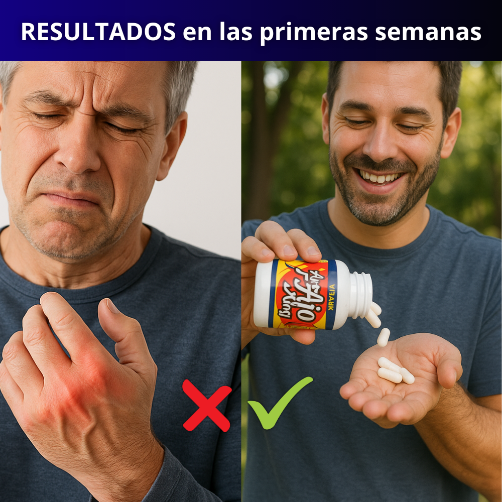 100 Cápsulas Ajo King™ – Anti-Inflamatorio Natural para Rodillas, Articulaciones y Dolor Crónico | Mejora Movilidad + Reduce Inflamación + 🎁 Guía “10 Ejercicios Terapéuticos Para Aliviar Dolor de Rodillas y Articulaciones desde Casa” + Envío Gratis