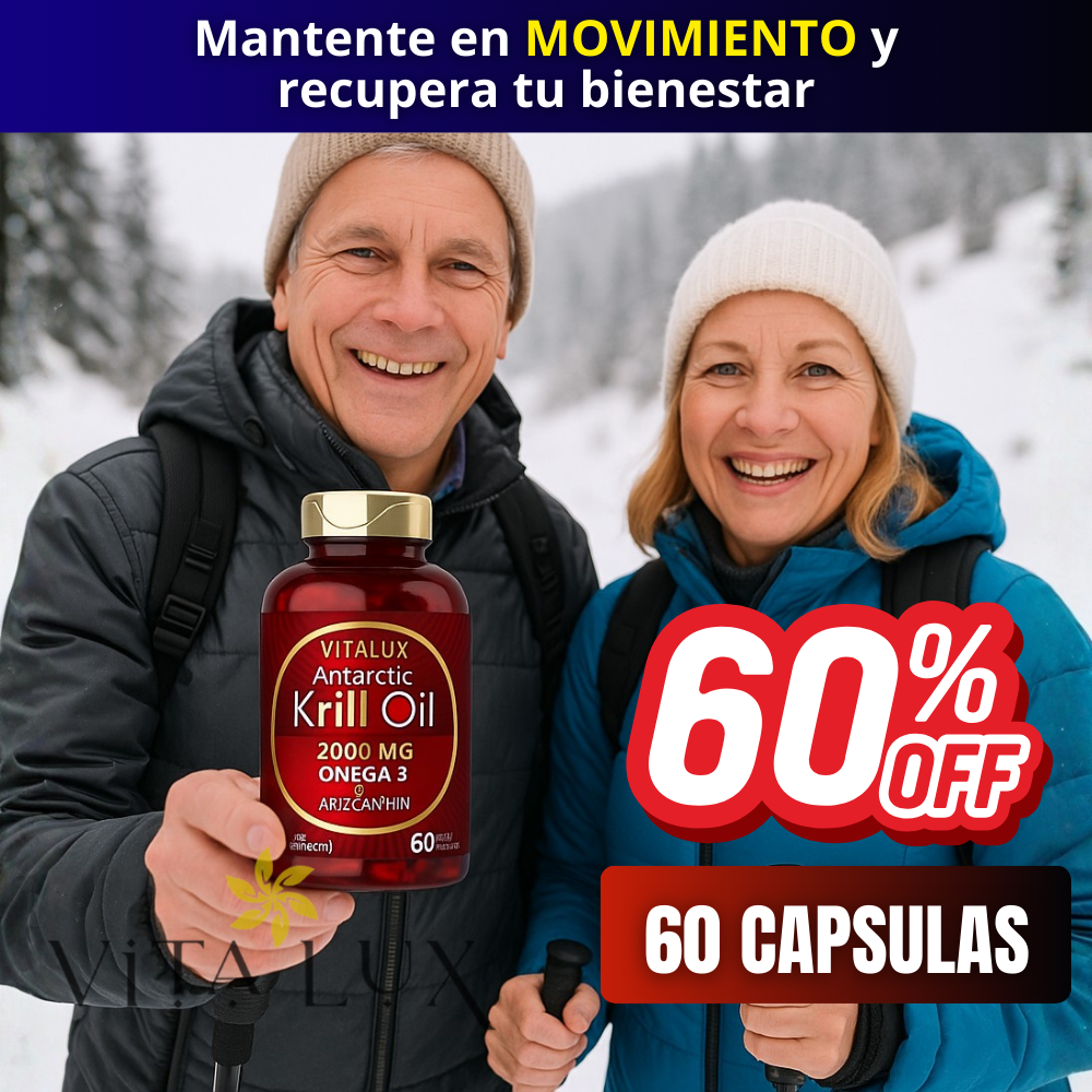 60 Cápsulas Aceite de Krill™ – Omega-3 Premium para Bienestar Integral | Apoya Corazón, Circulación, Articulaciones, Piel y Energía + 🎁 Guía “10 Secretos Naturales para Fortalecer tu Cuerpo desde el Interior”+ Envío Gratis