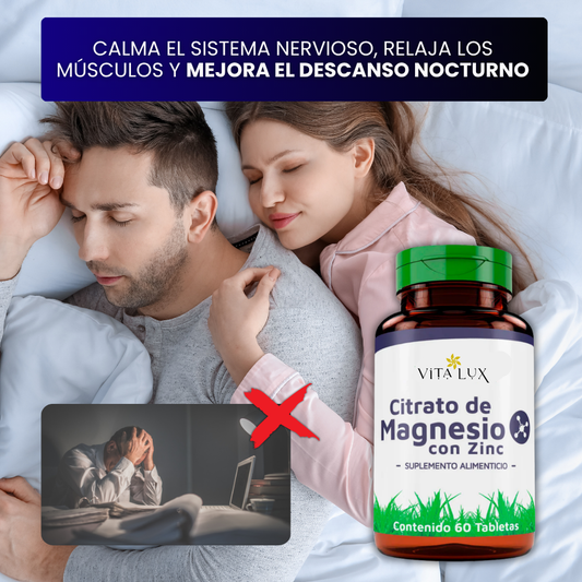 60 Cápsulas: Citrato de Magnesio – Sueño Profundo y Alivio de Estrés + 🎁 Guía “10 Hábitos que Reducen el Estrés y Devuelven la Energía” GRATIS + Envío Gratis