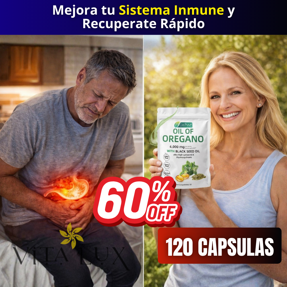120 Caps Aceite OregaMax™ | Apoya Defensas, Digestión y Limpieza Interna + Combate Bacterias y Hongos + 🎁 Guía “10 Hábitos Naturales para Fortalecer tu Sistema Inmune” + Envío Gratis