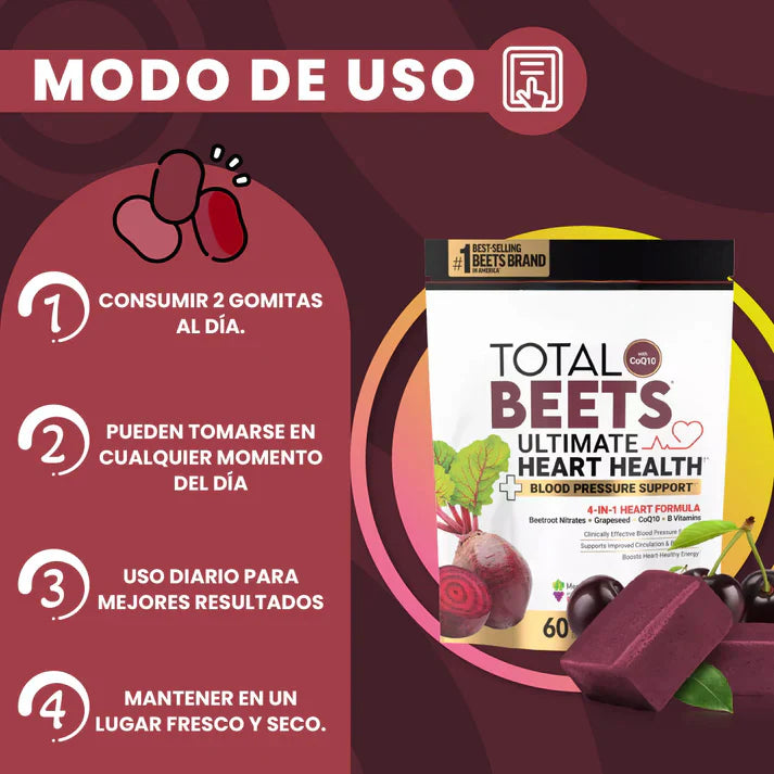 GOMITAS DE REMOLACHA - MEJORA TU CIRCULACIÓN Y TU PRESION ARTERIAL