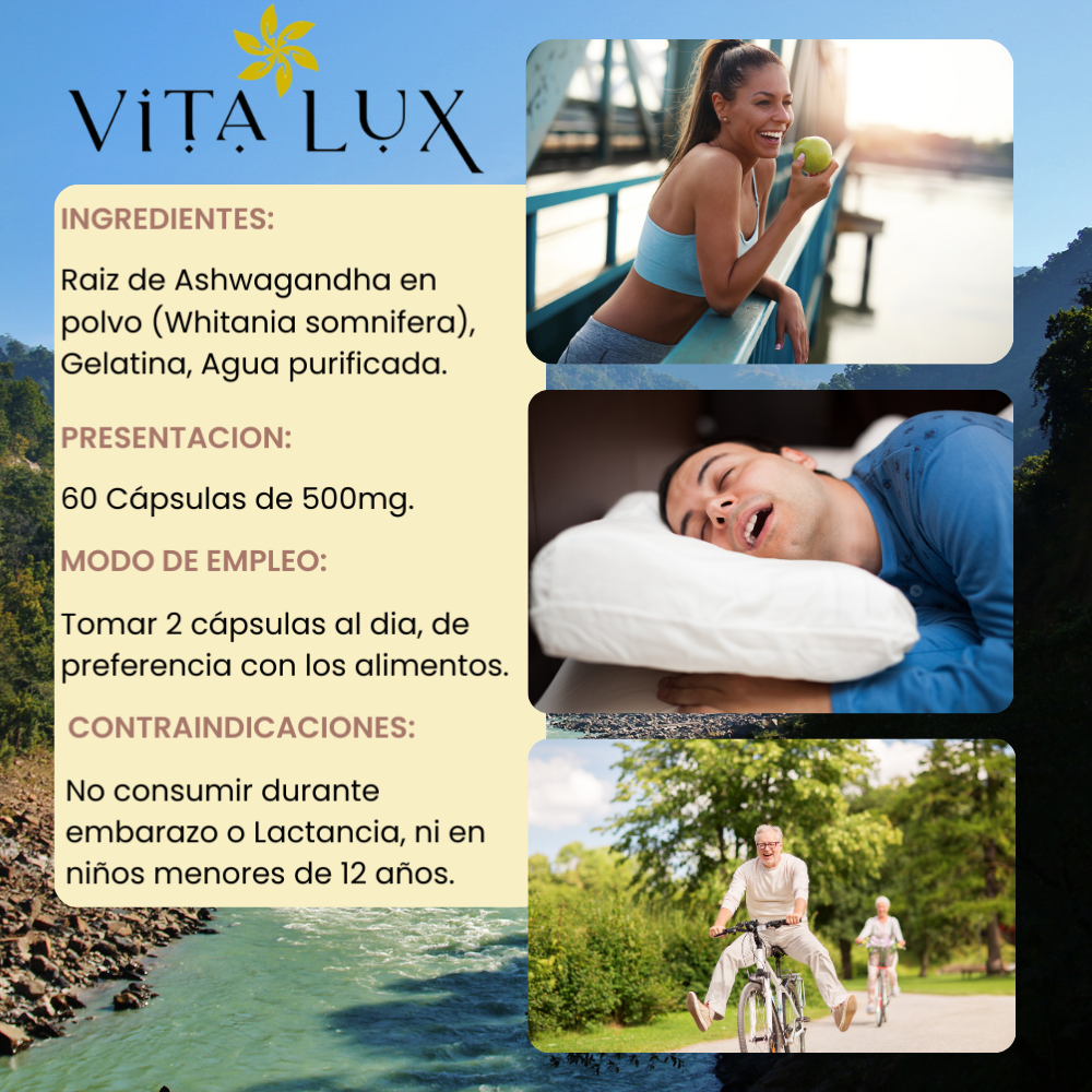 Ashwagandha Vitalux 60 Gomitas | Equilibrio Emocional, Energía y Bienestar en Tiempos Difíciles 🏞️