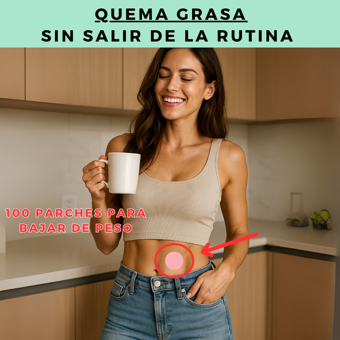 100 Parches para Bajar de Peso SlymFit®️ + 🎁Guia Infalible para perder tallas en 14 dias + Envio Gratis