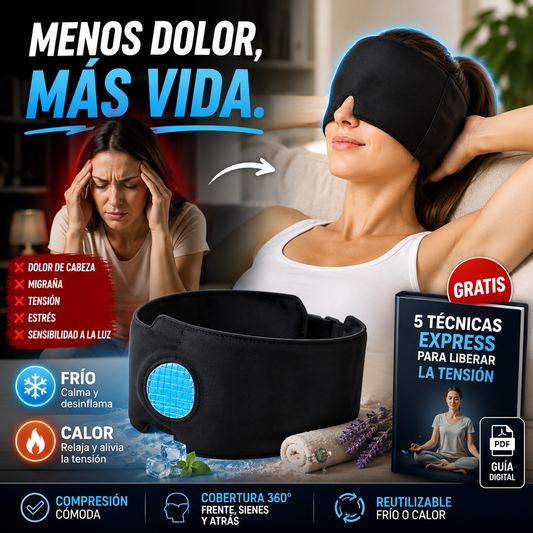 2 en 1 Gorro de Gel para Migraña | Alivio y Relajación para Dolor de Cabeza y Tensión + 🎁 Guía “5 Técnicas Express para Liberar la Tensión” + Envío Gratis
