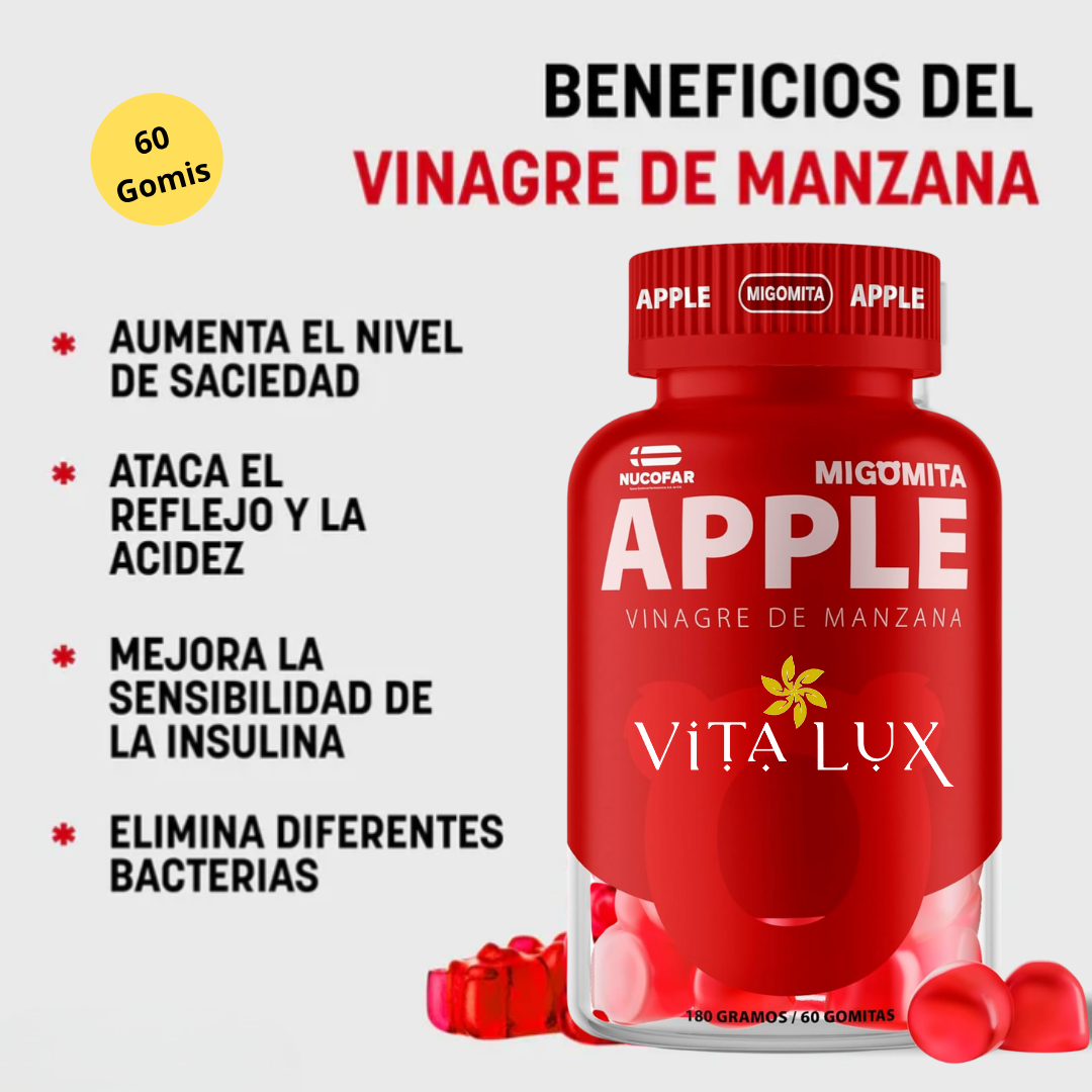 🥇 60 GOMITAS DE VINAGRE DE MANZANA 🍎 QUEMA GRASA, CONTROLA ANTOJOS Y MOLDEA TU FIGURA SIN DIETAS