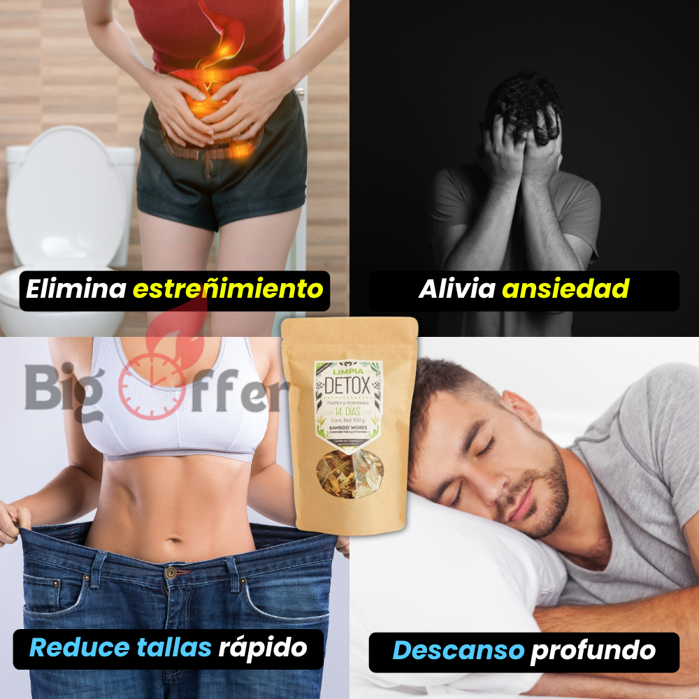 Té DetoxiZen™ – Tisana Natural de 14 Días | Limpia, Desinflama y Recupera tu Energía