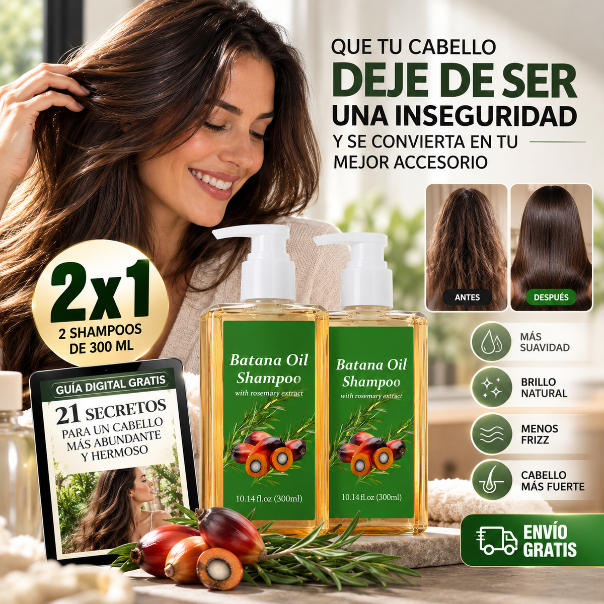 2x1 Batana Revival™ | Ritual Botánico de Batana y Romero para Restaurar el Cabello + Guía Digital “21 Secretos Ancestrales para Crecimiento™” + ENVÍO GRATIS
