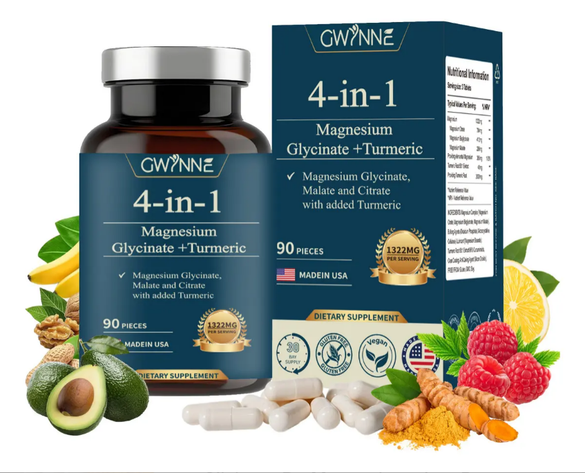 90 Cápsulas Triple Magnesium Complex™ – 4 en 1 con Magnesio + Cúrcuma | Calma Nervios, Relaja Músculos y Mejora tu Descanso + 🎁 Meditaciones Guiadas para Dormir Mejor + Envío Gratis