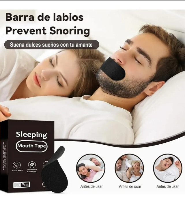 90 Tiras Bucales para Dormir™ | Favorecen la Respiración Nasal Durante el Descanso | Ayudan a Reducir los Ronquidos | 🎁 Guía "21 Hábitos para Dormir Mejor" GRATIS + Envío Gratis