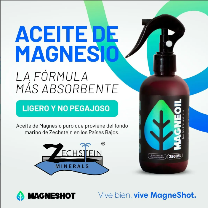 2 en 1 MagneShot™ Aceite de Magnesio de Zechstein 250 ml | Descanso Profundo + 🎁 Guía “21 Secretos para Relajar tu Cuerpo y Dormir Mejor”  + Envío Gratis