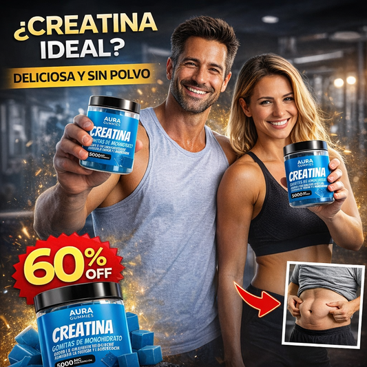 120 Gomitas Creatina – Más Fuerza, Energía y Resultados VISIBLES + 🎁 Plan “Activa tu Mejor Versión en 21 Días” GRATIS + Envío Gratis