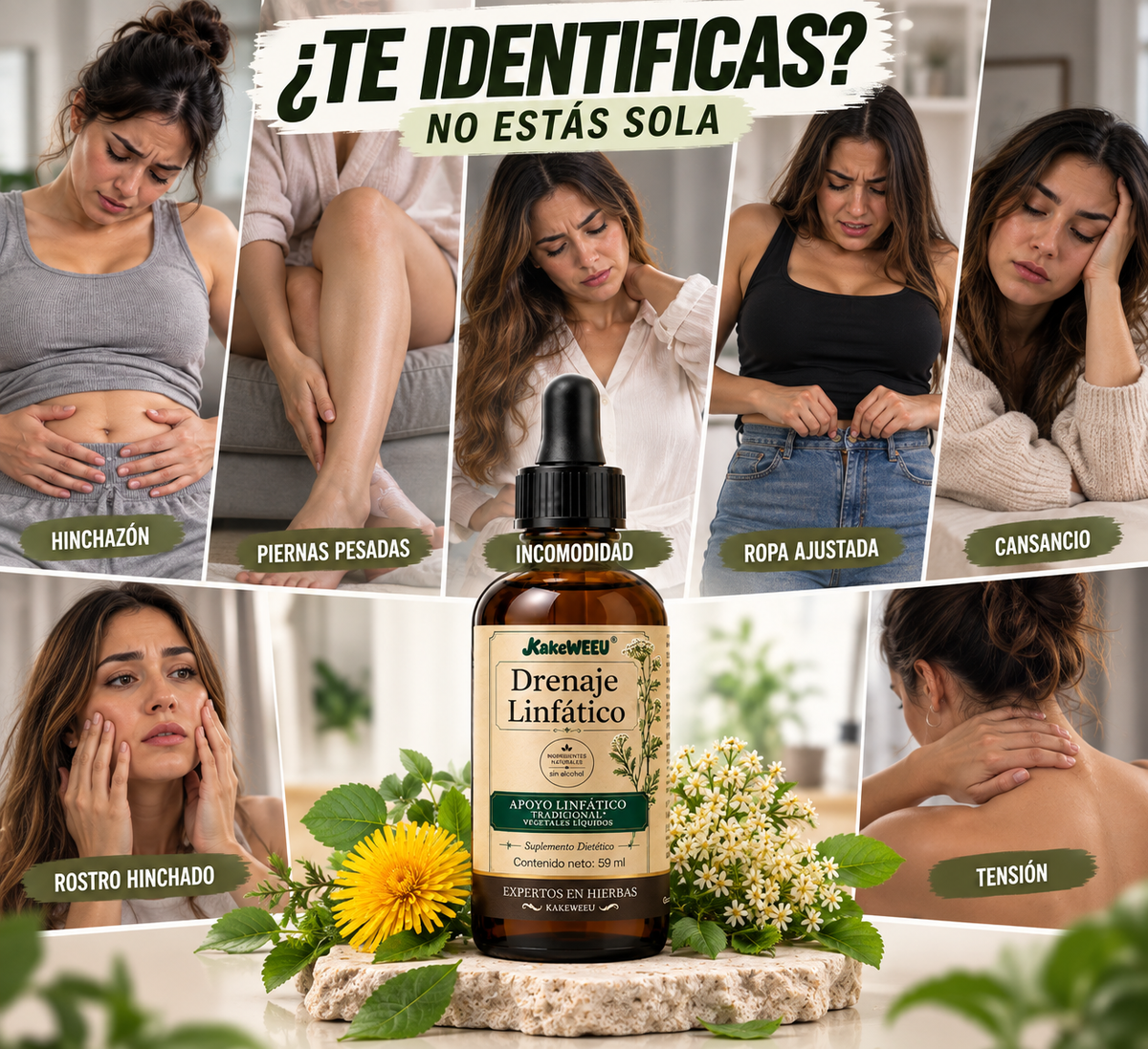 Gotas de Drenaje Linfático Para Eliminar la Pesadez + 🎁 “7 Hábitos para Sentirte Más Ligera” + Envío Gratis