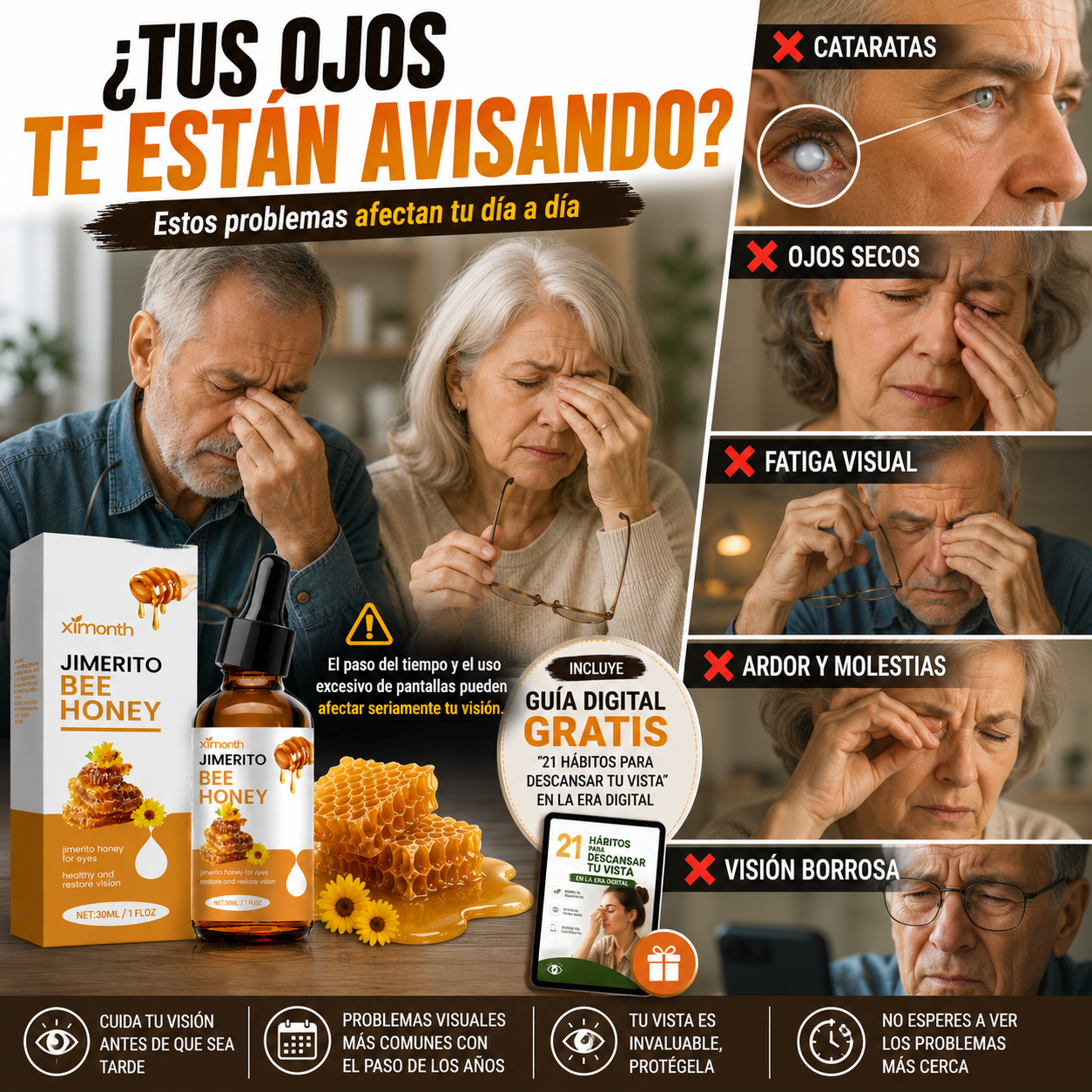 EyeFresh™ – Hidratación y Apoyo Tradicional para Cataratas, Ojos Cansados y Fatiga + 🎁 Guía Digital "21 Hábitos para Descansar tu Vista en la Era Digital" + Envío Gratis