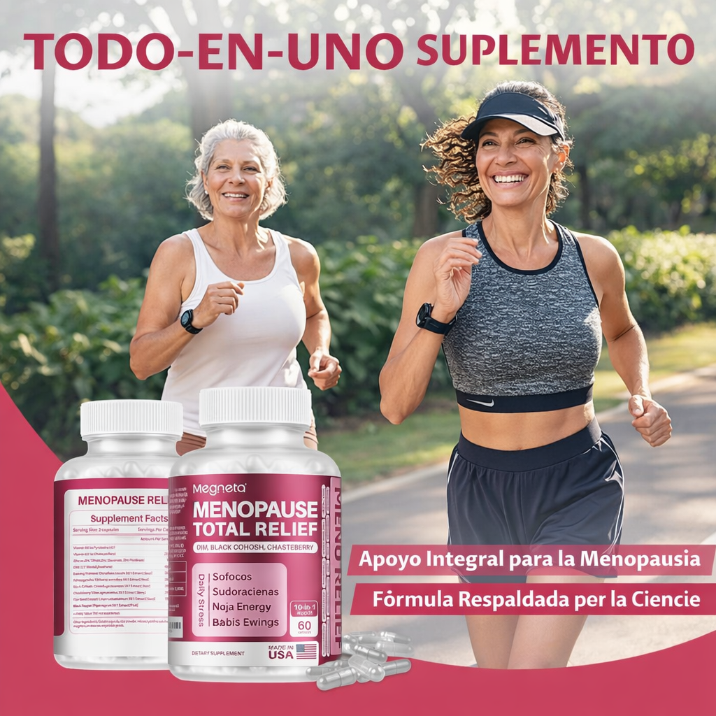 60 Caps Menopause Calm™ – Acompaña los Síntomas de la Menopausia | Sofocos y Sudoraciones Nocturnas, Descanso y Bienestar Emocional + 🎁 Guía “Menopausia Plena: Cómo Vivir esta Etapa con Energía, Calma y Equilibrio Hormonal” + Envío Gratis