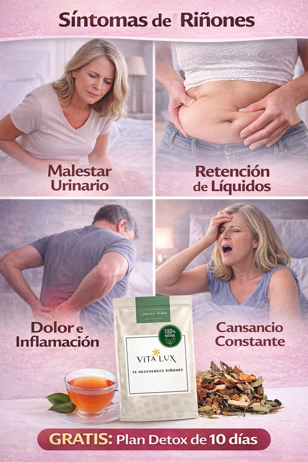 500g Renal Detox™ – Té Herbal para Apoyar la Limpieza Natural de Riñones y Vías Urinarias + 🎁 Reto Detox Renal 10 Días+ Envío Gratis