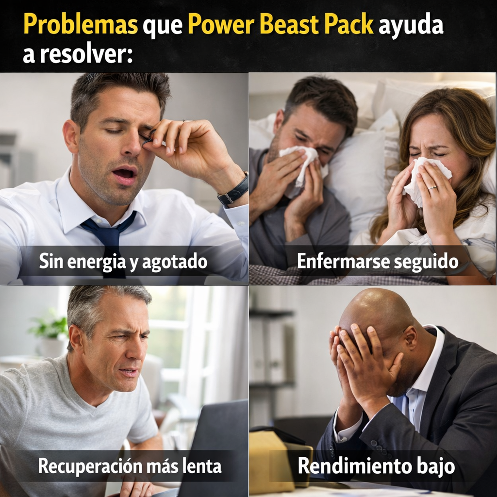 60 Caps Power Beast Pack™ – Blindaje Diario para tu Cuerpo | Multivitamínico Premium + 🎁 Guía: Cómo Blindar tu Cuerpo en 7 Días + Envío Gratis