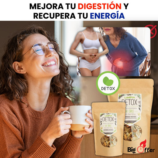Té DetoxiZen™ – Tisana Natural de 14 Días | Limpia, Desinflama y Recupera tu Energía