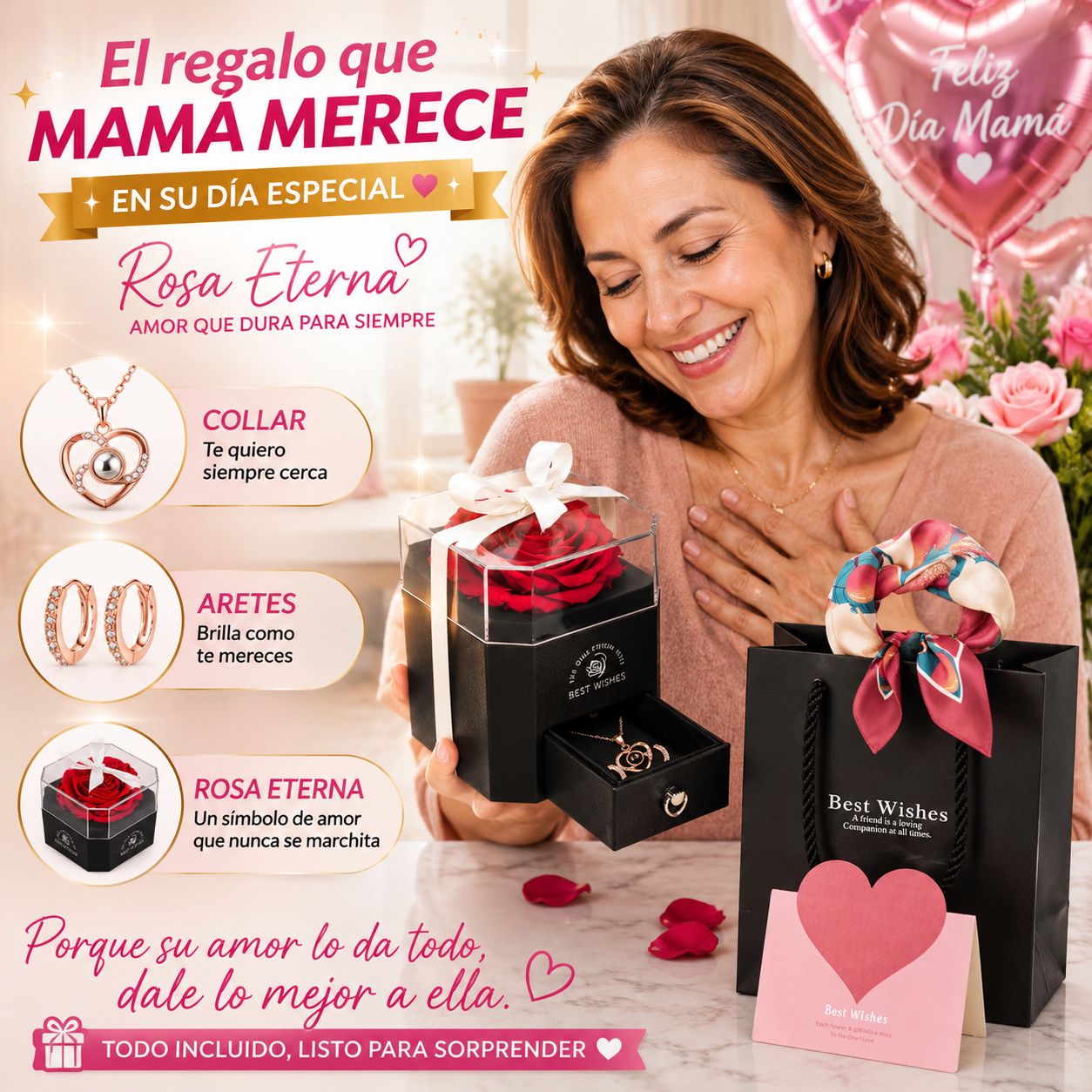 Rosa Eterna Amor Infinito® — Un detalle que nunca se marchita + 🎁 Guía “10 Trucos Secretos para recuperar tu energía femenina y volver a sentirte plena” GRATIS