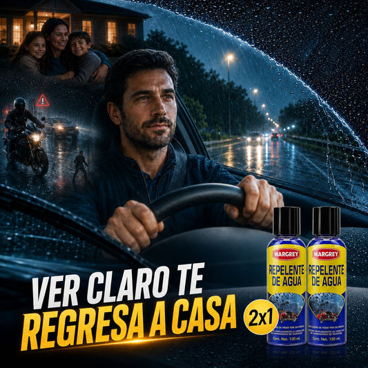 2x1 AntiLluvia Pro™ – Protector Repelente de Agua para Parabrisas y Cristales + 🎁 Guía “7 Trucos para Manejar Más Seguro en Temporada de Lluvias” + Envío Gratis