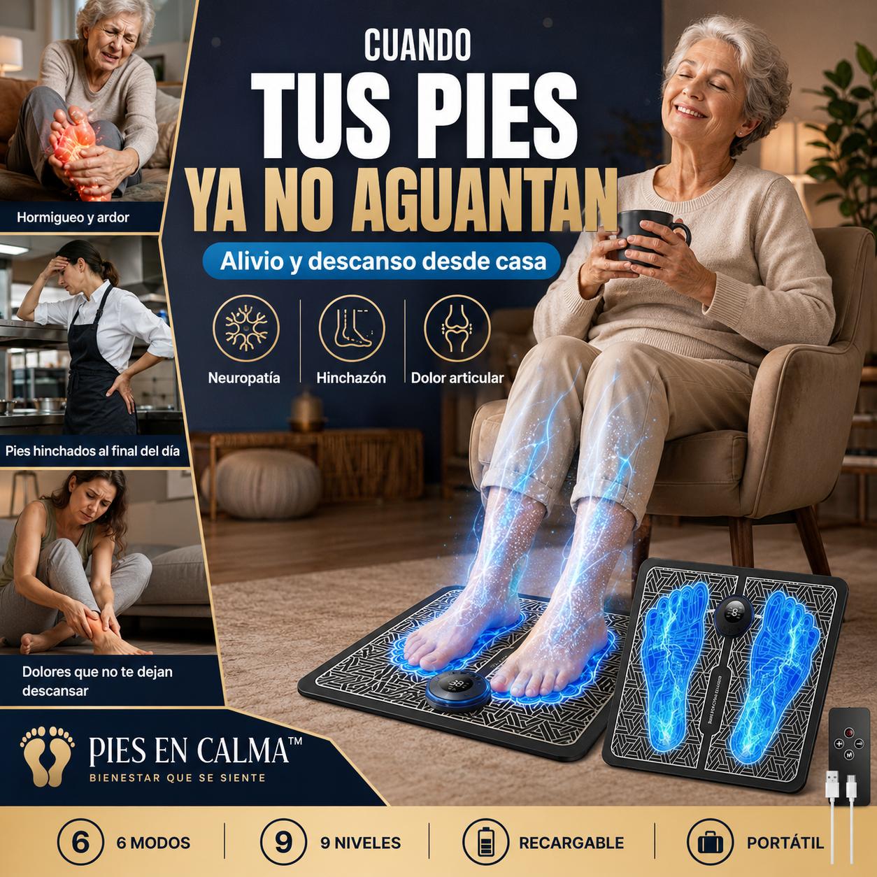 Pies en Calma™ - Alivio rápido para dolor e inflamación + 🎁 Guía “21 Días para desintoxicar tu Cuerpo” + Envío Gratis