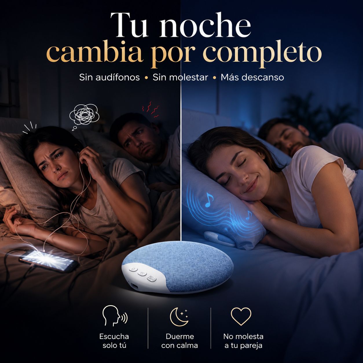 Almohada Sound™ — Sonidos que te abrazan al dormir + 🎁 Plan 21 Días de Recuperación de Energía + Envío Gratis