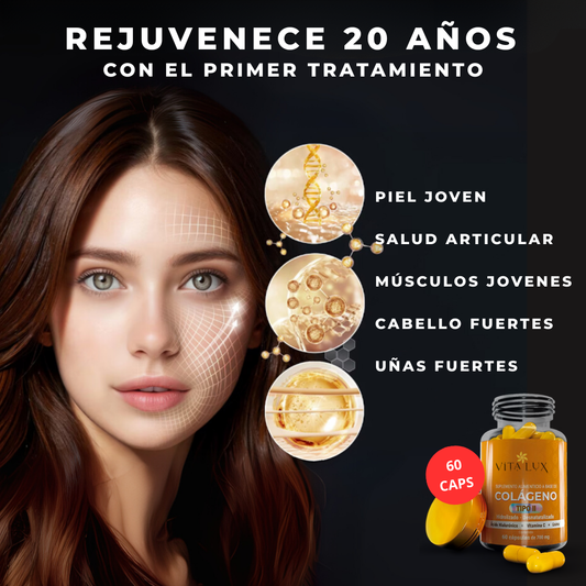 🤩 Colageno Hidrolizado 60 Caps - Luce Joven, Renovada y Sexy todos los dias